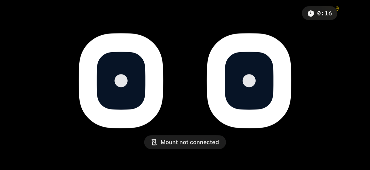 Screenshot: running timer / stopwatch badge